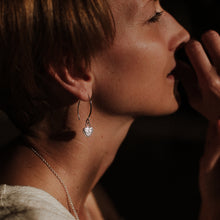 Load image into Gallery viewer, Vintage heart button imprinted earrings - Swallow Jewellery