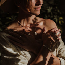 Load image into Gallery viewer, Wild rose leaf imprinted necklace from Victoria - Swallow Jewellery