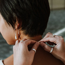 Load image into Gallery viewer, Seaweed imprinted dangle earrings from Dallas Road, Victoria - Swallow Jewellery