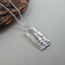 Load image into Gallery viewer, Arbutus x Douglas Fir bark imprinted long necklace - Swallow Jewellery