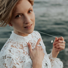 Load image into Gallery viewer, Seaweed imprinted long necklace from Dallas Road, Victoria - Swallow Jewellery