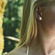 Load image into Gallery viewer, Douglas Fir tree bark imprinted earring studs from Victoria, BC - Swallow Jewellery