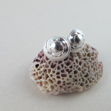 Load image into Gallery viewer, Moon snail shell imprinted earring studs - Swallow Jewellery