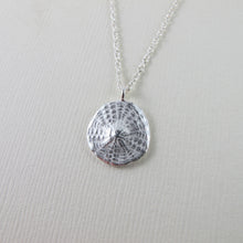 Load image into Gallery viewer, Sand dollar imprinted necklace from Parksville, Vancouver Island - Swallow Jewellery