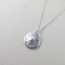 Load image into Gallery viewer, Sand dollar imprinted necklace from Parksville, Vancouver Island - Swallow Jewellery