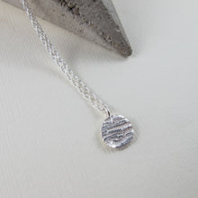 Load image into Gallery viewer, Arbutus bark imprinted necklace from Galiano Island, BC - Swallow Jewellery