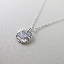 Load image into Gallery viewer, Arbutus bark imprinted necklace from Galiano Island, BC - Swallow Jewellery