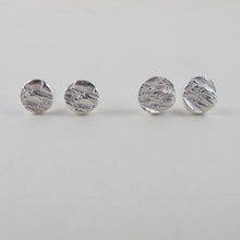 Load image into Gallery viewer, Douglas Fir tree bark imprinted earring studs from Victoria, BC - Swallow Jewellery