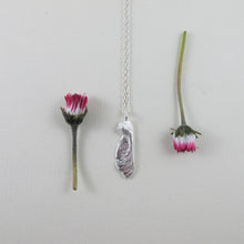 Load image into Gallery viewer, Small maple seed pod imprinted necklace from Victoria, BC - Swallow Jewellery