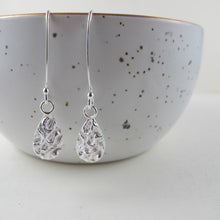 Load image into Gallery viewer, Seaweed imprinted dangle earrings from Dallas Road, Victoria - Swallow Jewellery