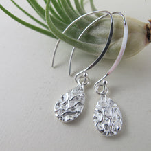 Load image into Gallery viewer, Seaweed imprinted dangle earrings from Dallas Road, Victoria - Swallow Jewellery