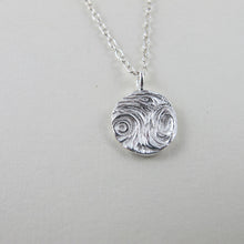 Load image into Gallery viewer, Driftwood imprinted necklace from Mystic Beach, Vancouver Island - Swallow Jewellery