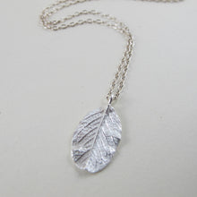Load image into Gallery viewer, Wild rose leaf imprinted necklace from Victoria - Swallow Jewellery