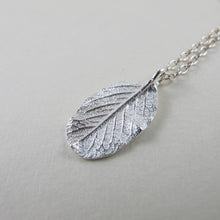 Load image into Gallery viewer, Wild rose leaf imprinted necklace from Victoria - Swallow Jewellery