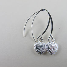 Load image into Gallery viewer, Vintage heart button imprinted earrings - Swallow Jewellery