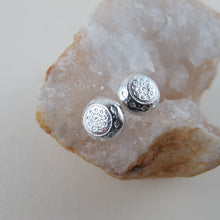 Load image into Gallery viewer, 1920's vintage button imprinted earring studs - Swallow Jewellery