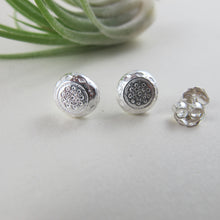 Load image into Gallery viewer, 1920's vintage button imprinted earring studs - Swallow Jewellery