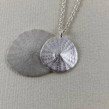 Load image into Gallery viewer, Sand dollar imprinted necklace from Parksville, Vancouver Island - Swallow Jewellery