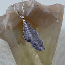 Load image into Gallery viewer, Hummingbird feather imprinted necklace from Gabriola Island, BC - Swallow Jewellery
