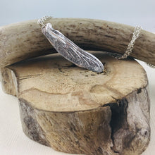 Load image into Gallery viewer, Dragonfly wing imprinted necklace from Sidney Spit, BC - Swallow Jewellery