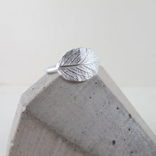 Load image into Gallery viewer, Wild rose leaf imprinted ring from Victoria, BC - Swallow Jewellery