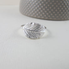 Load image into Gallery viewer, Wild rose leaf imprinted ring from Victoria, BC - Swallow Jewellery