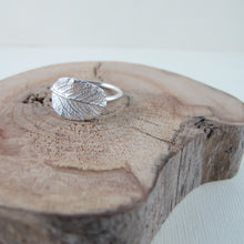 Load image into Gallery viewer, Wild rose leaf imprinted ring from Victoria, BC - Swallow Jewellery
