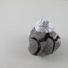 Load image into Gallery viewer, Wild rose leaf imprinted ring from Victoria, BC - Swallow Jewellery