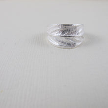 Load image into Gallery viewer, Willow leaf imprinted ring from Galiano Island, BC - Swallow Jewellery