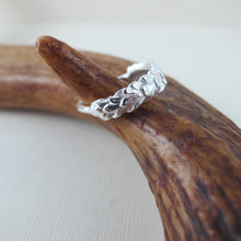 Load image into Gallery viewer, Cedar leaf imprinted ring from Victoria, BC - Swallow Jewellery