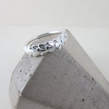 Load image into Gallery viewer, Cedar leaf imprinted ring from Victoria, BC - Swallow Jewellery