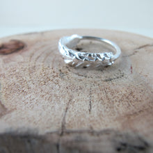 Load image into Gallery viewer, Cedar leaf imprinted ring from Victoria, BC - Swallow Jewellery