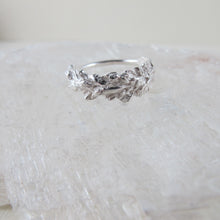 Load image into Gallery viewer, Princess Feather flower imprinted ring from Victoria, BC - Swallow Jewellery