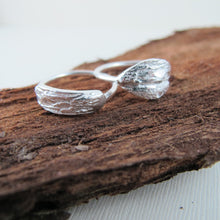 Load image into Gallery viewer, Douglas Fir tree bark imprinted ring from Victoria, BC - Swallow Jewellery