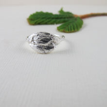 Load image into Gallery viewer, Douglas Fir tree bark imprinted ring from Victoria, BC - Swallow Jewellery