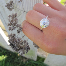 Load image into Gallery viewer, Vintage iris button imprinted ring - Swallow Jewellery