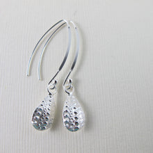 Load image into Gallery viewer, Sea urchin imprinted dangle earrings from Middle Beach, Tofino - Swallow Jewellery