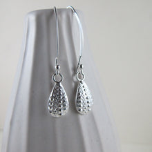 Load image into Gallery viewer, Sea urchin imprinted dangle earrings from Middle Beach, Tofino - Swallow Jewellery