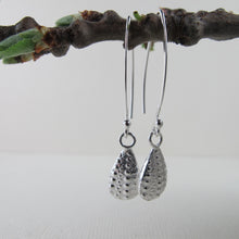 Load image into Gallery viewer, Sea urchin imprinted dangle earrings from Middle Beach, Tofino - Swallow Jewellery