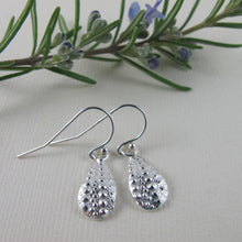 Load image into Gallery viewer, Sea urchin imprinted dangle earrings from Middle Beach, Tofino - Swallow Jewellery