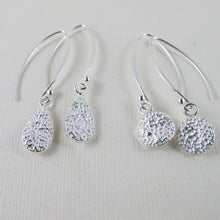 Load image into Gallery viewer, Coral imprinted dangle earrings from Tofino, Vancouver Island - Swallow Jewellery