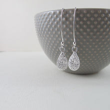 Load image into Gallery viewer, Coral imprinted dangle earrings from Tofino, Vancouver Island - Swallow Jewellery