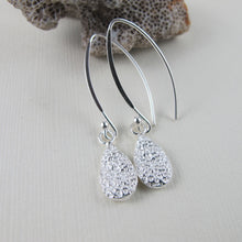 Load image into Gallery viewer, Coral imprinted dangle earrings from Tofino, Vancouver Island - Swallow Jewellery