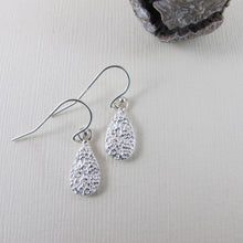 Load image into Gallery viewer, Coral imprinted dangle earrings from Tofino, Vancouver Island - Swallow Jewellery