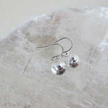 Load image into Gallery viewer, Moon snail shell imprinted dangle earrings - Swallow Jewellery