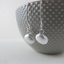 Load image into Gallery viewer, Mini seashell imprinted dangle earrings - Swallow Jewellery