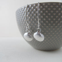 Load image into Gallery viewer, Mini seashell imprinted dangle earrings - Swallow Jewellery