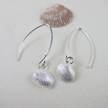 Load image into Gallery viewer, Mini seashell imprinted dangle earrings - Swallow Jewellery