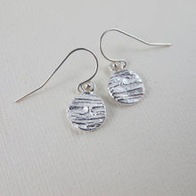 Load image into Gallery viewer, Arbutus bark imprinted dangle earrings from Galiano Island, BC - Swallow Jewellery