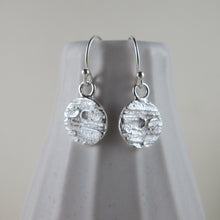 Load image into Gallery viewer, Arbutus bark imprinted dangle earrings from Galiano Island, BC - Swallow Jewellery